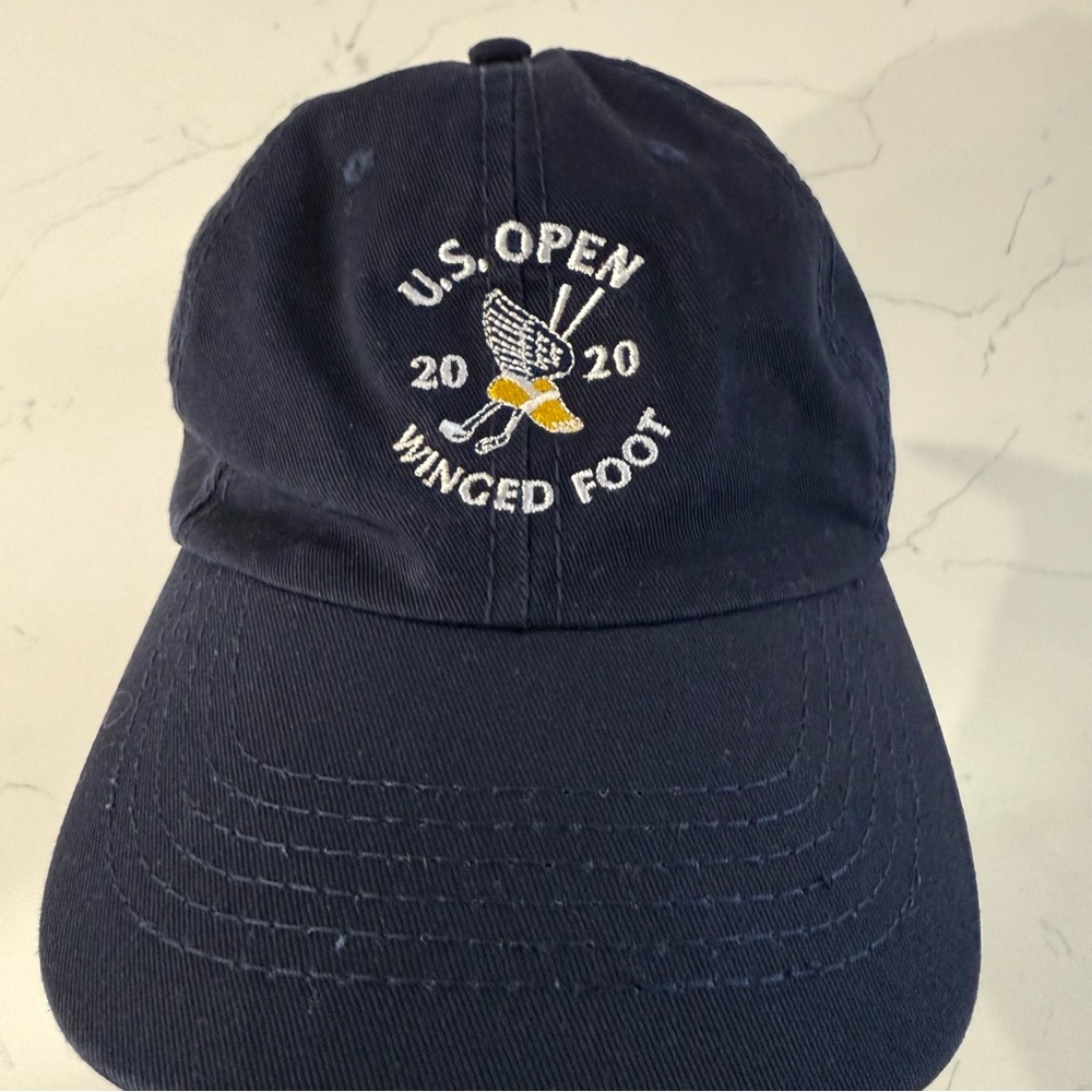 US Open 2020 Winged Foot Cap Hat Adult Adjustable Blue 100% Cotton USGA Member